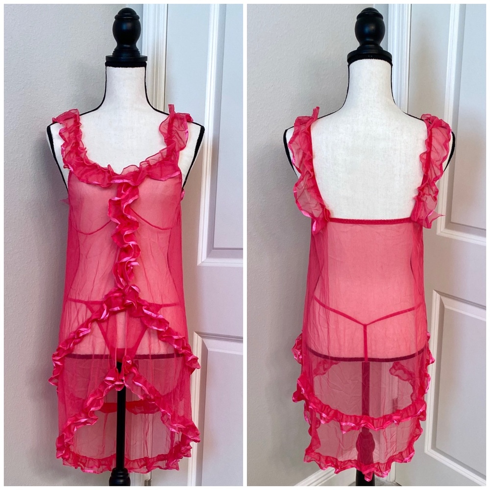 NEW 2 Piece Hot Pink Lingerie Set